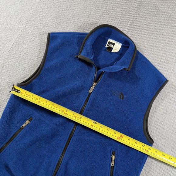 Vtg The North Face TNF Fleece‎ Mens Vest Medium Blue Full Zip 90's Hiking - Picture 7 of 7